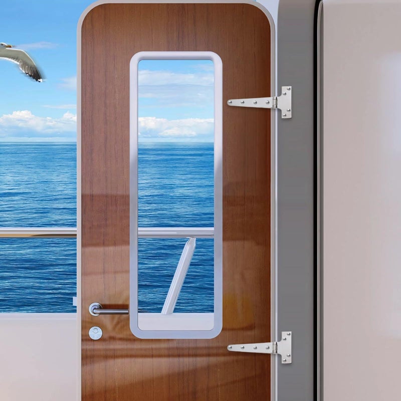 T Marine Grade Two Pack Door Hinges 8 Inch Stainless Steel - Image 3