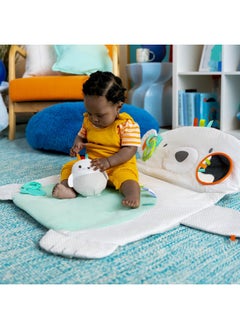 Bright Starts Tummy Time Prop & Play Baby Activity Mat With Support Pillow & Taggies - Polar Bear 35 X 29.5 In., Newborn And Up  - Image 5