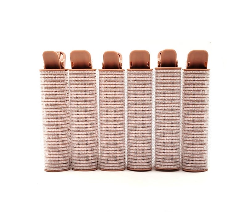 Douqu Hair Rollers with Clip Volumizing Bangs Curler DIY Styling Accessories Tool Portable Self Grip Volume Hair Root Clips, 6PCS - Image 1