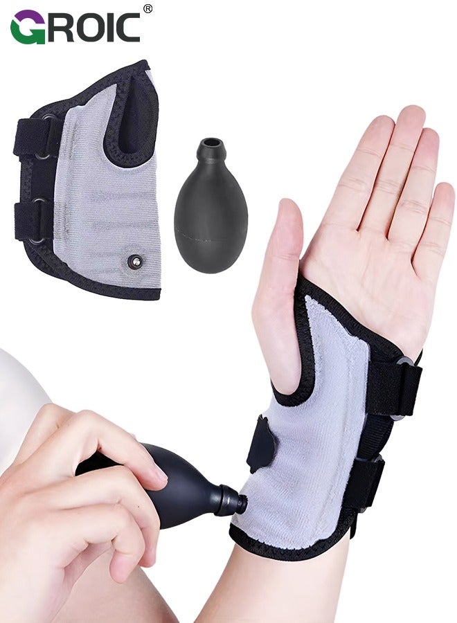 GROIC Thumb Inflatable Wrist Support, Wrist Guard Carpal Tunnel Hand Splint, Thumb Splints Inflatable Hand Brace, Wrist Brace Wrist Protector for Wrist Pain Relief, Arthritis, Tendinitis (Right) - Image 1
