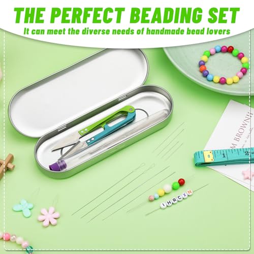 UOOU 86 Pcs Beading Needle Set,6 Sizes Big Eye Seed Bead Needles,Long Straight Beading Needle,Twist Beading Needles,Flexible Needle for Beads for Jewelry Making - Image 3