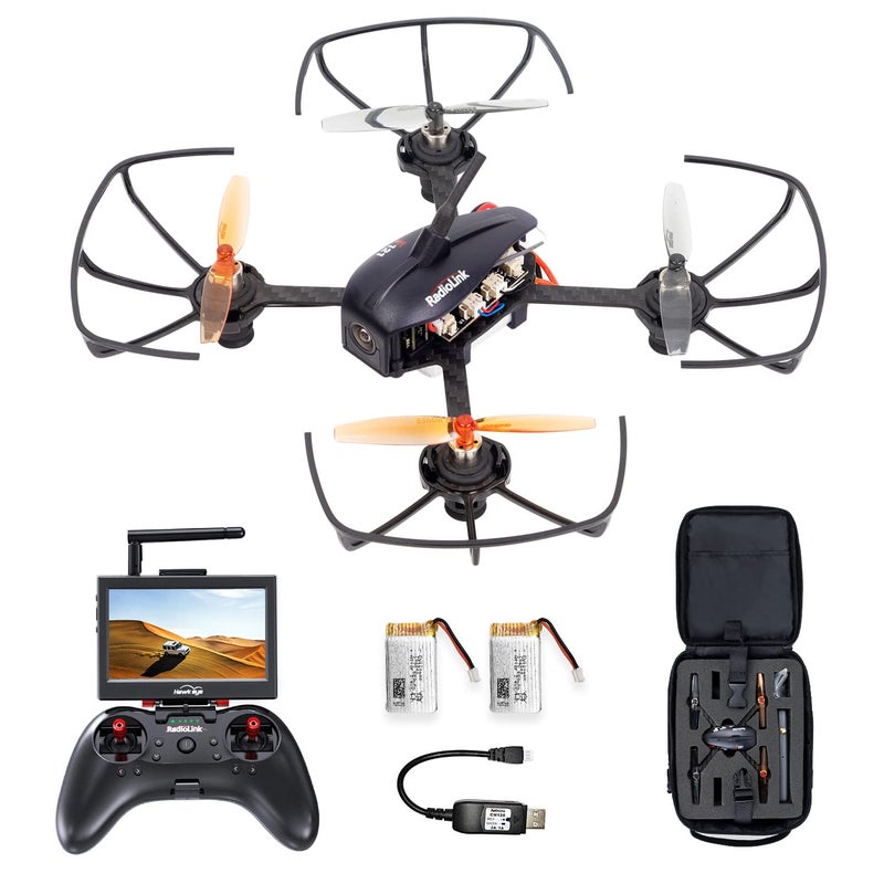 Radiolink F121 FPV Mini RC Drone RTF with Camera for Adult and Kids Beginners 121mm Brushed RC Quadcopter 2 Batteries with Carrying Case 25mW OSD Monitor Racing Training for UAV Education - Image 2
