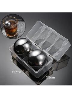 MIBRU Set of two big stainless steel balls ice alternative for cold drinks  - Image 1