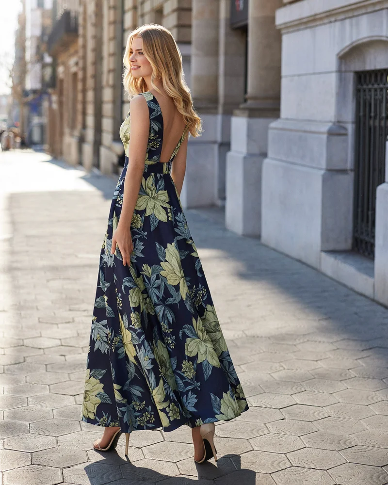 روسا كلارا Marfil Barcelona Classic Long Cocktail Dress