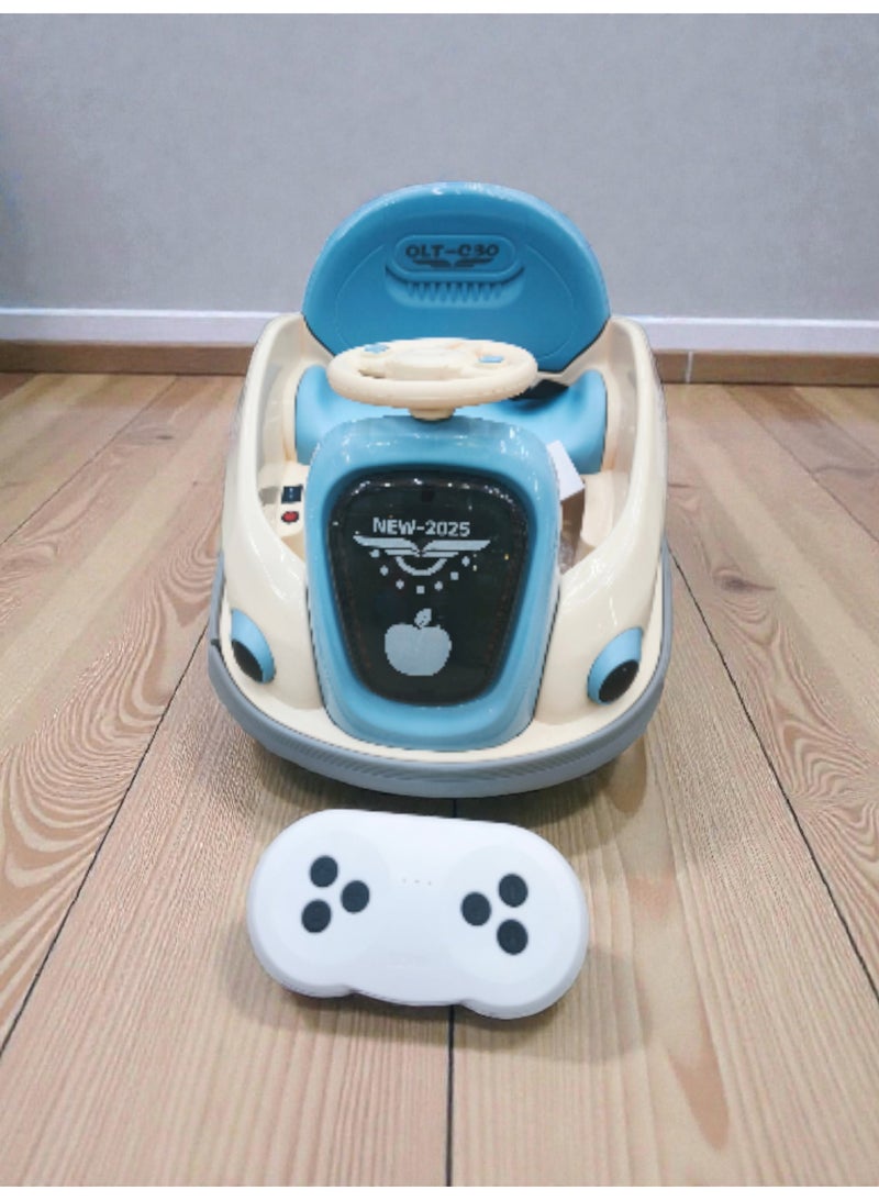 Remote Controlled and Self Controlled Kids Electric Ride-On Car - 360 Degree Bumper Car with LED Lights, Fun Drifting and High Safety - Image 1