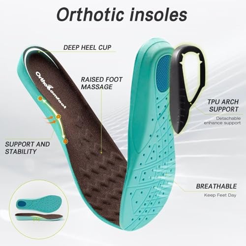OrthoComfoot Men's Orthopedic Wide Leather Dress Walking Shoes: Comfortable Flat Feet Arch Support Swollen Tennis Athletic Lace Up Shoes, Casual Waterproof Business Diabetic Working Oxfords Brown Size 9 - Image 4