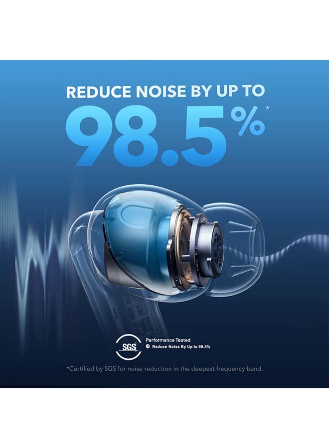 Soundcore Liberty 4 NC Earbuds, 98.5 Percent Noise Reduction, Adaptive Cancelling To Ears And Environment, Hi-Res Sound, 50H Battery, Wireless Charging, Bluetooth 5.3 Navy Blue - Image 2