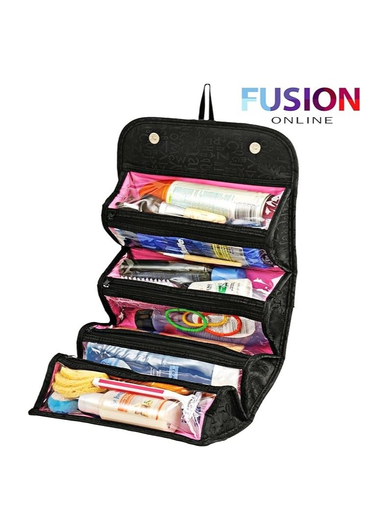 Fusion Online Roll-N-Go Makeup Case Travel Pouch Smart Toiletry - Image 2