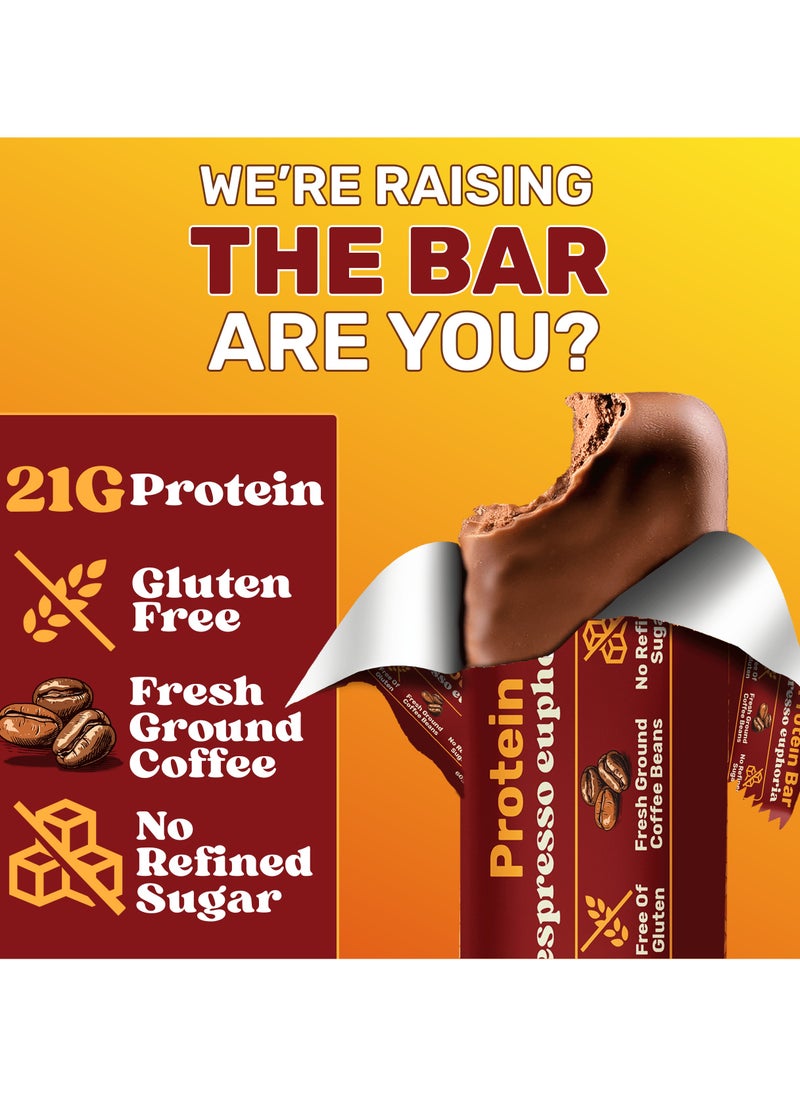 Soul Pantry - Espresso Euphoria Protein Bar, 60g x 6 bars | 21g Whey Isolate, Fresh Coffee, Organic Oats, Flax Seeds & Rosemary | Sugar-Free, Gluten-Free, High Protein Snack - Image 1