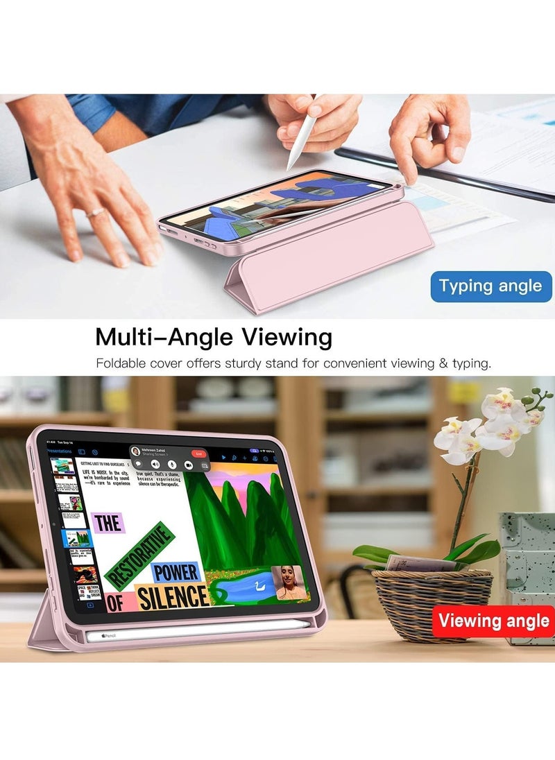 TIGER NEW Smart Case with Pencil Holder Compatible with iPad Mini 6, Trifold Stand Smart Case with Soft TPU Back, Auto Wake/Sleep, Dust Proof & Anti-Fingerprint, Heavy Duty Protection - Image 5