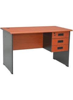Wooden Office Desk Maf-Wt160Cm With 3 Drawer With 1 Drawer With Key Lock Simple Desk Easy To Install And Easy To Move Anywhere Good For Home Use Office Use Etc. (Cherry)