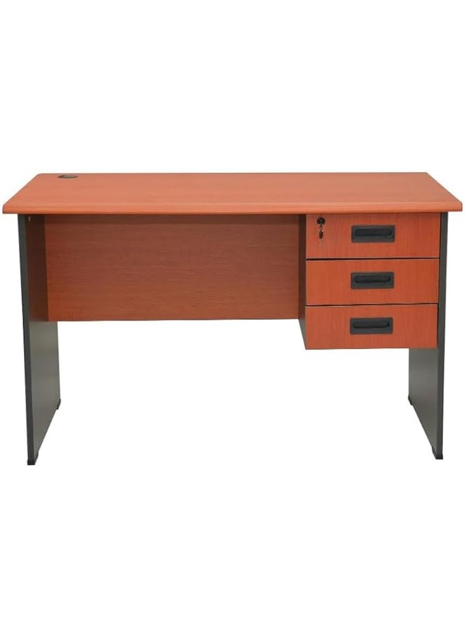 MAF furniture Wooden Office Desk Maf-Wt160Cm With 3 Drawer With 1 Drawer With Key Lock Simple Desk Easy To Install And Easy To Move Anywhere Good For Home Use Office Use Etc. (Cherry)  - Image 2