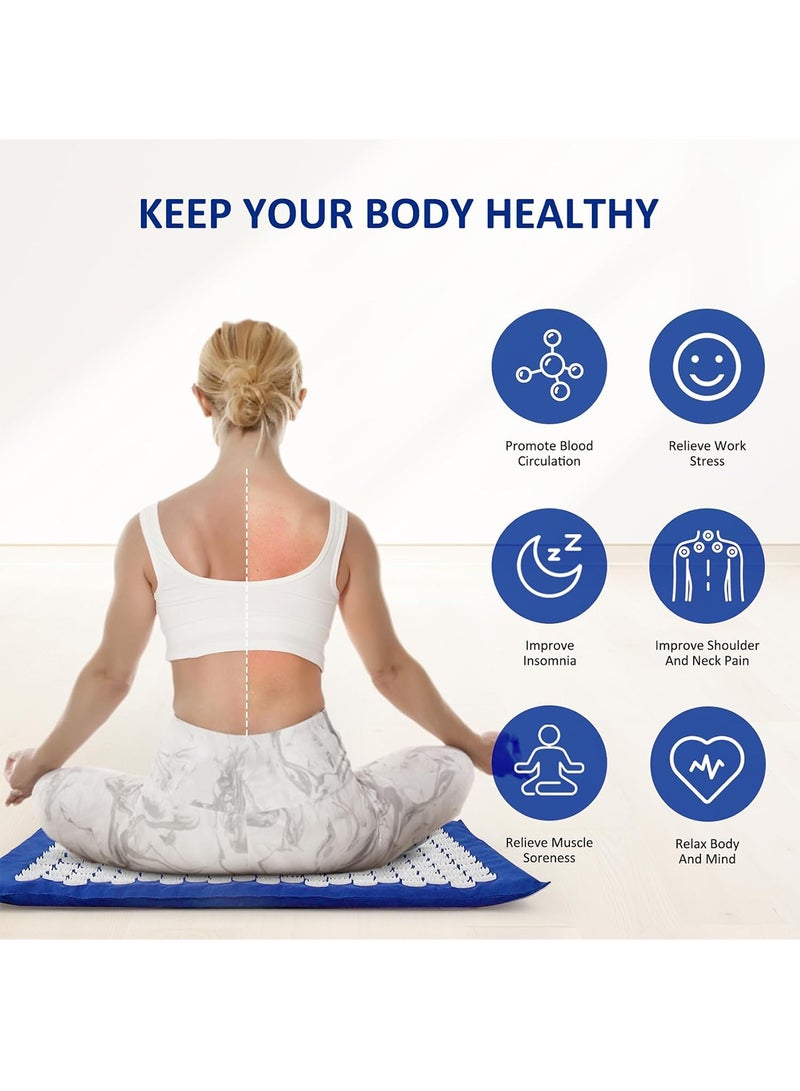 Acupuncture Mat for Head, Neck and Back Pain Relief, Foot Massager, Eco-Friendly Yoga Mat, Acupuncture Pillow, Acupuncture Massager - Image 4