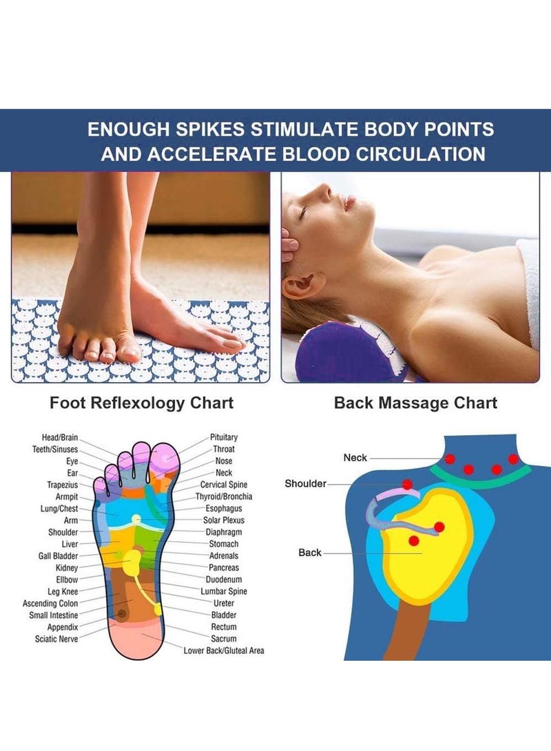 Acupuncture Mat for Head, Neck and Back Pain Relief, Foot Massager, Eco-Friendly Yoga Mat, Acupuncture Pillow, Acupuncture Massager - Image 5