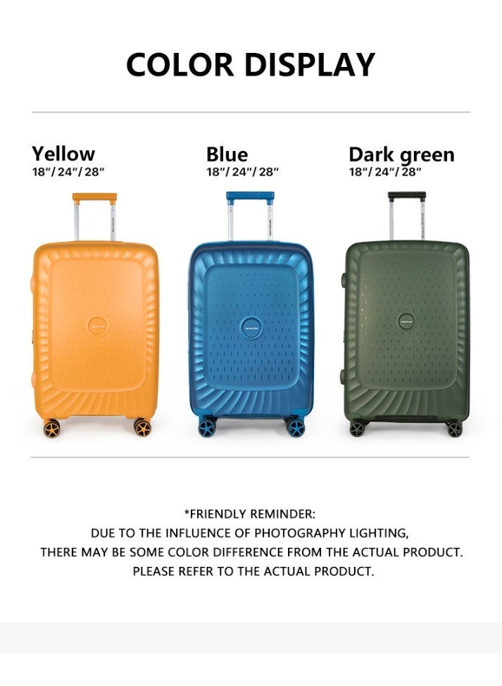 NEWCOM 20/24/28 Polypropylene Suitcase, 4 Spinner Wheels, Lightweight Hard Shell | Shock Resistant | Durable PP Material | Fashion Design | Warranty | NEWCOM - Image 5