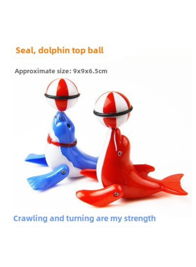 Baby Coil Strenuous Chain Giraffe Small Animals Boys Girls Children Fall Resistant Running Toys Fawn-Color:Dolphin Top Ball - Image 1