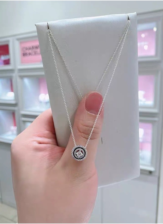 PANDORA - Pandora Sparkling Double Halo Collier Necklace 399414C01-45 - Image 1