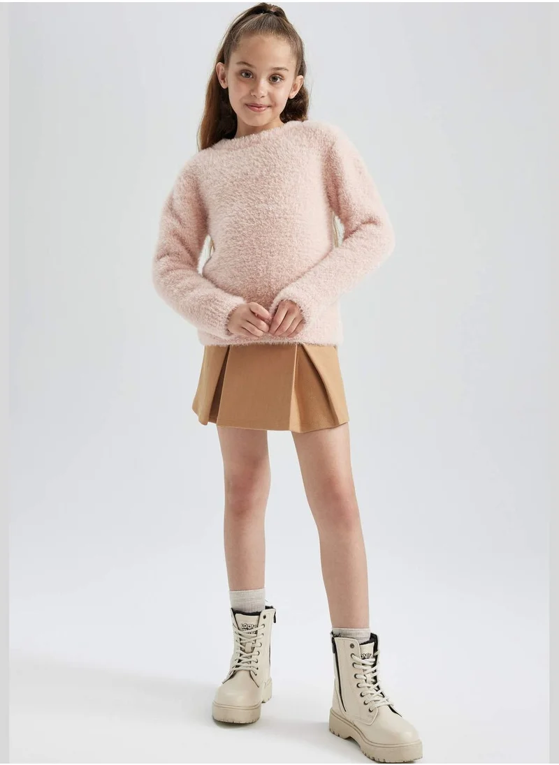 DeFacto Girl Crew Neck Long Sleeve Tricot Pullover