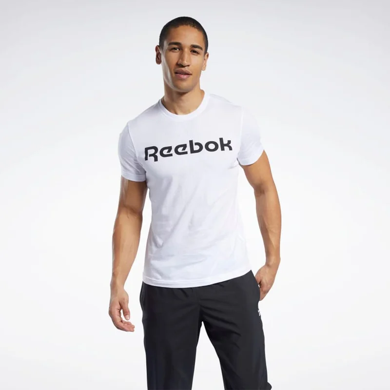 Reebok White Reebok Graphic Series Linear Logo Tee - White for Men | Best Price UAE