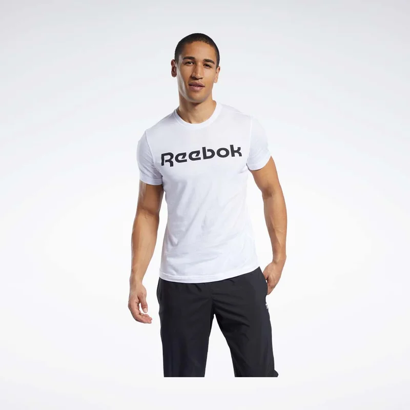 Reebok White Reebok Graphic Series Linear Logo Tee - White for Men | Best Price UAE