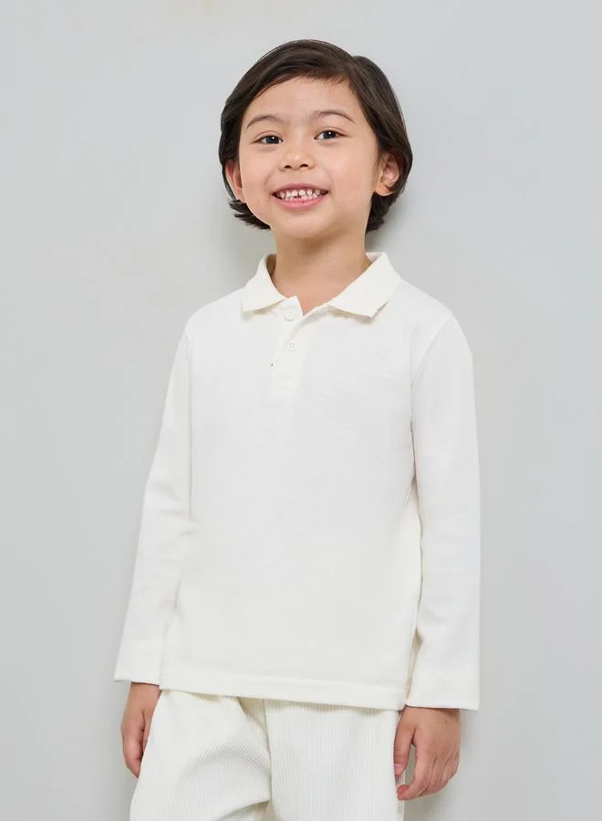 ستايلي Kids Pack of 2 - Cotton Long Sleeves Polo T-Shirt