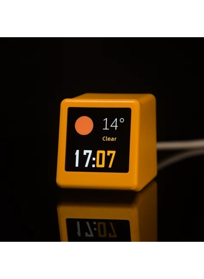 أميرة ساعة طقس صغيرة من جيك ماجيك تعمل بتقنية الواي فاي | شاشة IPS LCD | الوقت ودرجة الحرارة | محطة رقمية مكتبية | جهاز بشاشة IPS LCD للزينة - Image 3
