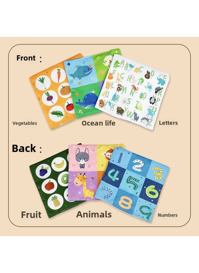 Tearing Cloth Book Baby Three-dimensional Cloth Book Baby Toy Tearing Paper Bus Box Cloth Book Toy-Color:[OPP Bag] Animals-standard 8 Silk Scarves 244g  - Image 4