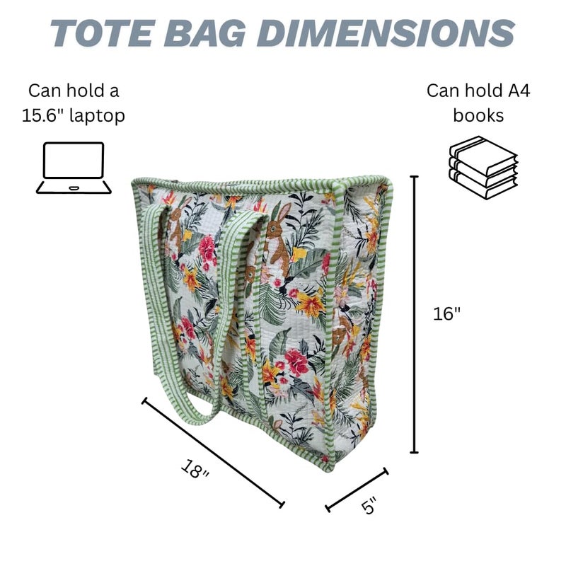 COTSILER Tote Bags Women Lightweight Travel Bag Purse Cotton Shoulder Tote Bag For Shopping Grocery & Beach Bag (Design No 11) - Image 4