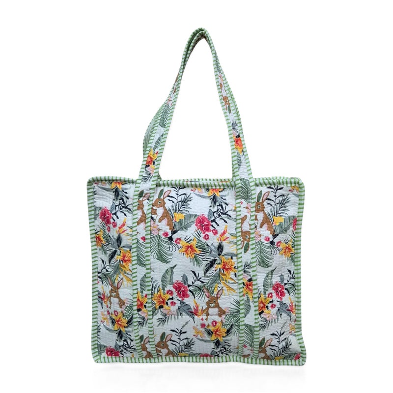 COTSILER Tote Bags Women Lightweight Travel Bag Purse Cotton Shoulder Tote Bag For Shopping Grocery & Beach Bag (Design No 11) - Image 1