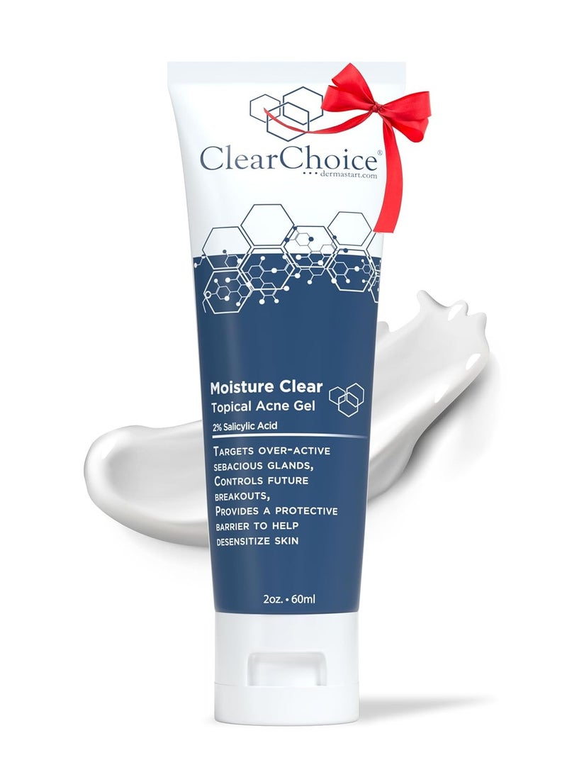 clear choice Clear Choice Moisture Clear Gel Moisturizer – 2% Salicylic Acid for Breakout Control, Lightweight Hydration, Antioxidant-Rich for Skin Protection, 2oz  - Image 1