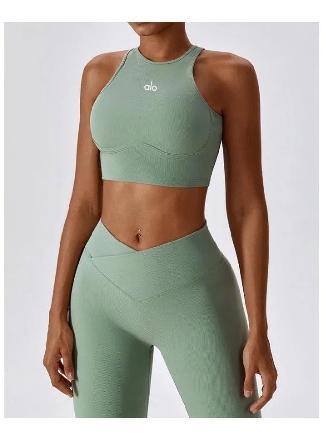 Alo Yoga High-Strength Breathable Quick-Dry Yoga Sports Bra with Ultra-Elastic Stretch - Image 2