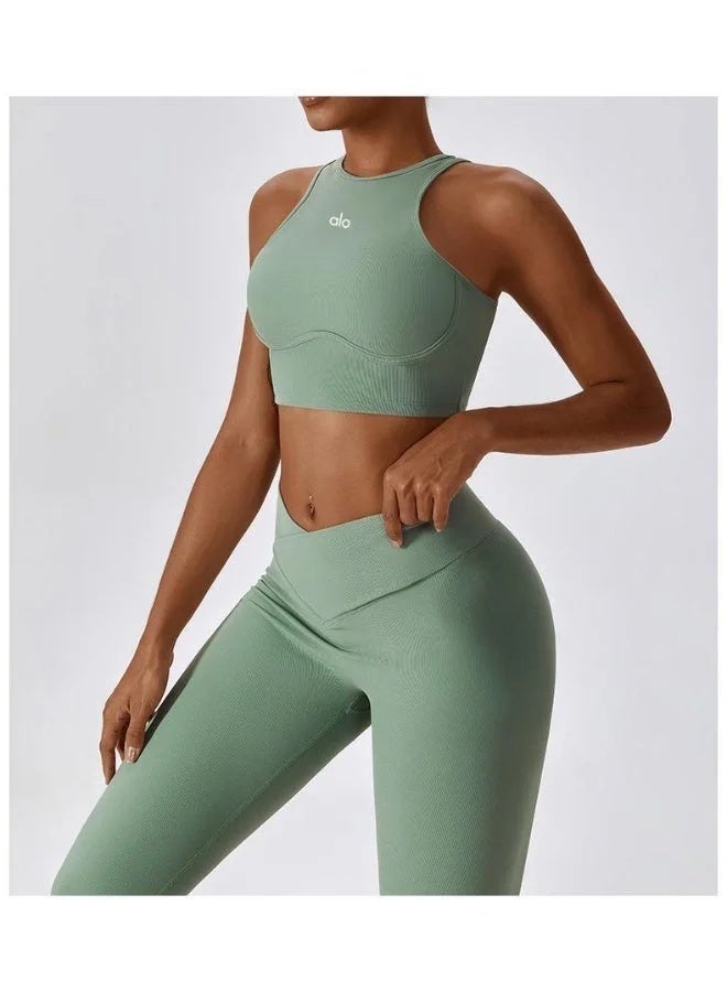 Alo Yoga High-Strength Breathable Quick-Dry Yoga Sports Bra with Ultra-Elastic Stretch - Image 4