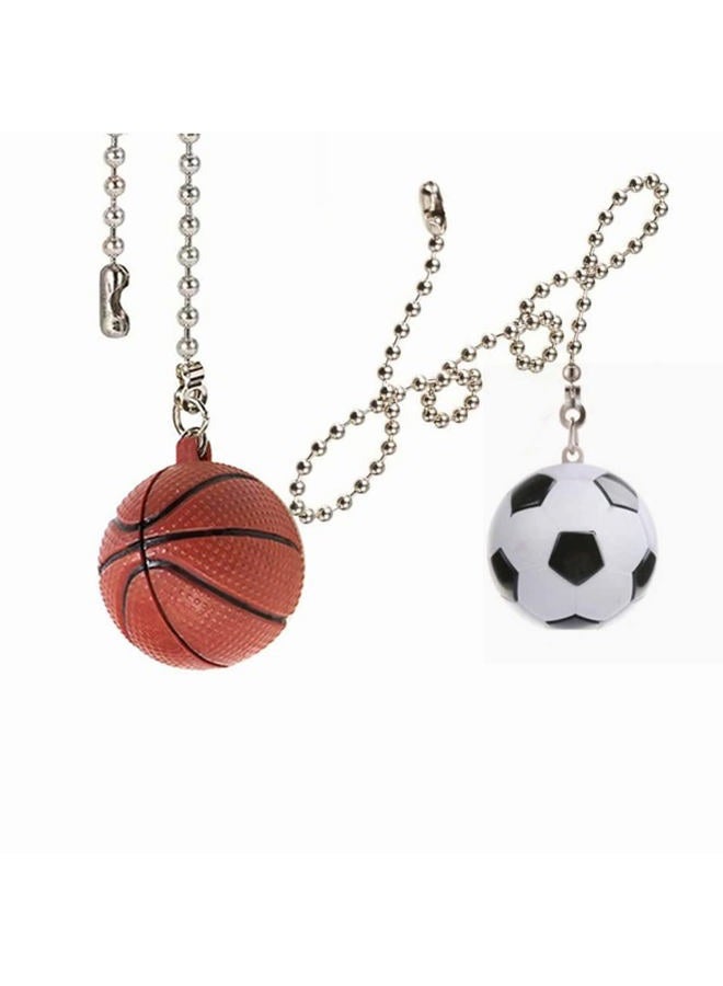 GDQLCNXB Ceiling Fan Pull Chain Ornaments Extension Football and Basketball Light Pull Chains for ceiling fans Chain 2Pcs - Image 1