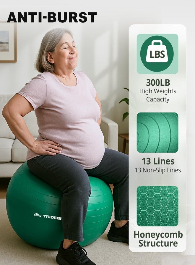 Trideer Exercise Ball for Physical Therapy & Workout - Swiss Ball for Core Strength, Flexibility & Balance - Image 5