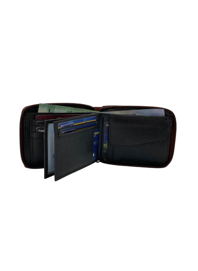 LAVERI LEATHER Full Zip leather men's Wallet #1406CZ - Image 5