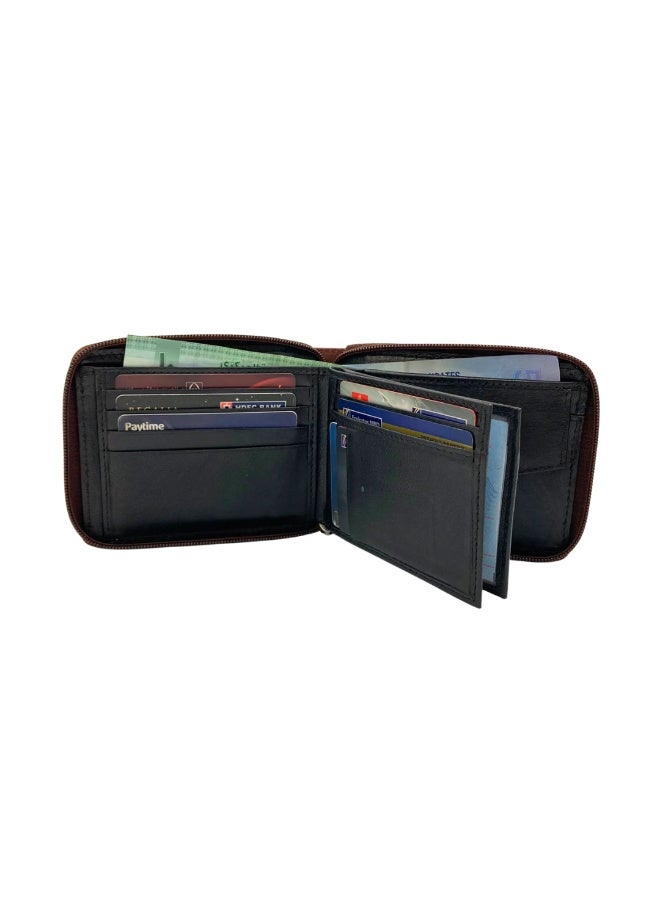 LAVERI LEATHER Full Zip leather men's Wallet #1406CZ - Image 3