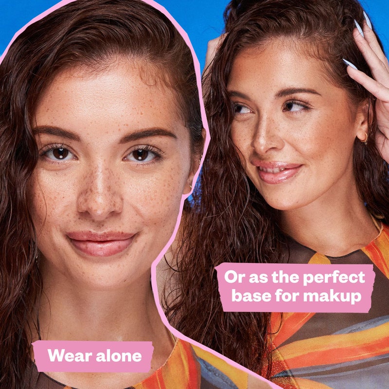 Kosas DreamBeam Mineral Sunscreen SPF 40 - Smooth Liquid Sun Protection for Face - Lightweight Makeup Base w/Hyaluronic Acid, Ceramides & Peptides - Subtle Radiant Finish, Original, 40 ml - Image 4