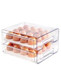 MIXDE Egg Holder for Refrigerator 32 Grid Egg Basket Double Layer Egg Storage with Lids Multifunctional Food Organizer Reusable Fruit Vegetables Meal Fresh Container  - Image 1
