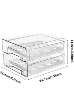MIXDE Egg Holder for Refrigerator 32 Grid Egg Basket Double Layer Egg Storage with Lids Multifunctional Food Organizer Reusable Fruit Vegetables Meal Fresh Container  - Image 4