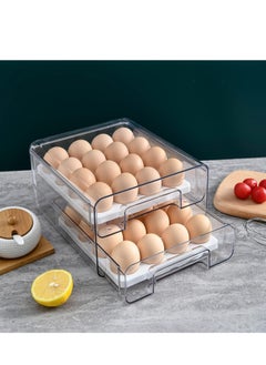 MIXDE Egg Holder for Refrigerator 32 Grid Egg Basket Double Layer Egg Storage with Lids Multifunctional Food Organizer Reusable Fruit Vegetables Meal Fresh Container  - Image 5