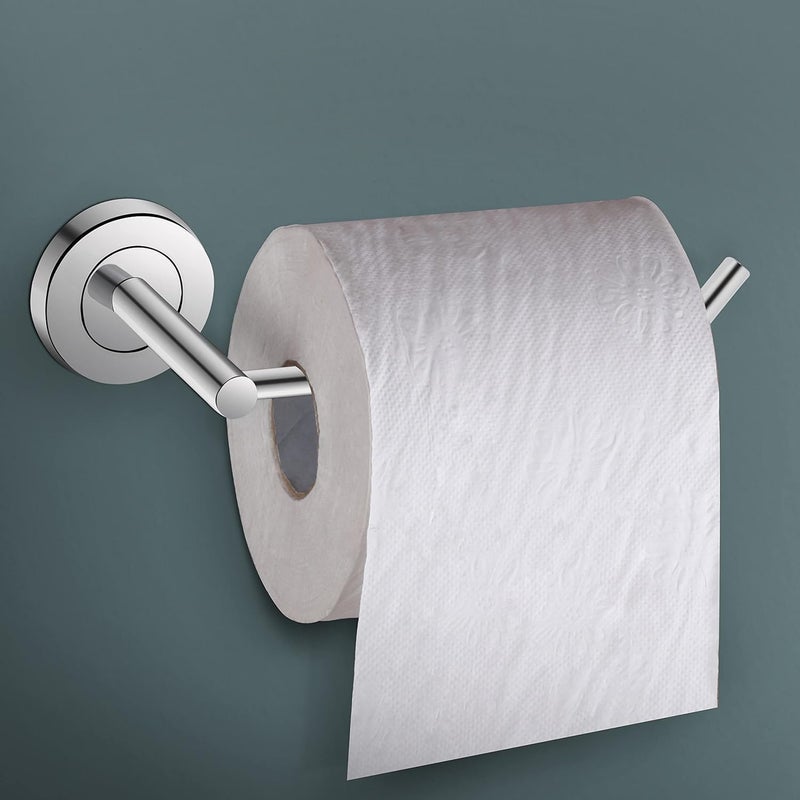 SVDK Stainless Steel Toilet Paper Roll Holder | Wall Mount Tissue Paper Holder in Bathroom, Kitchen, Bathroom Accessories (Chrome) - Image 1