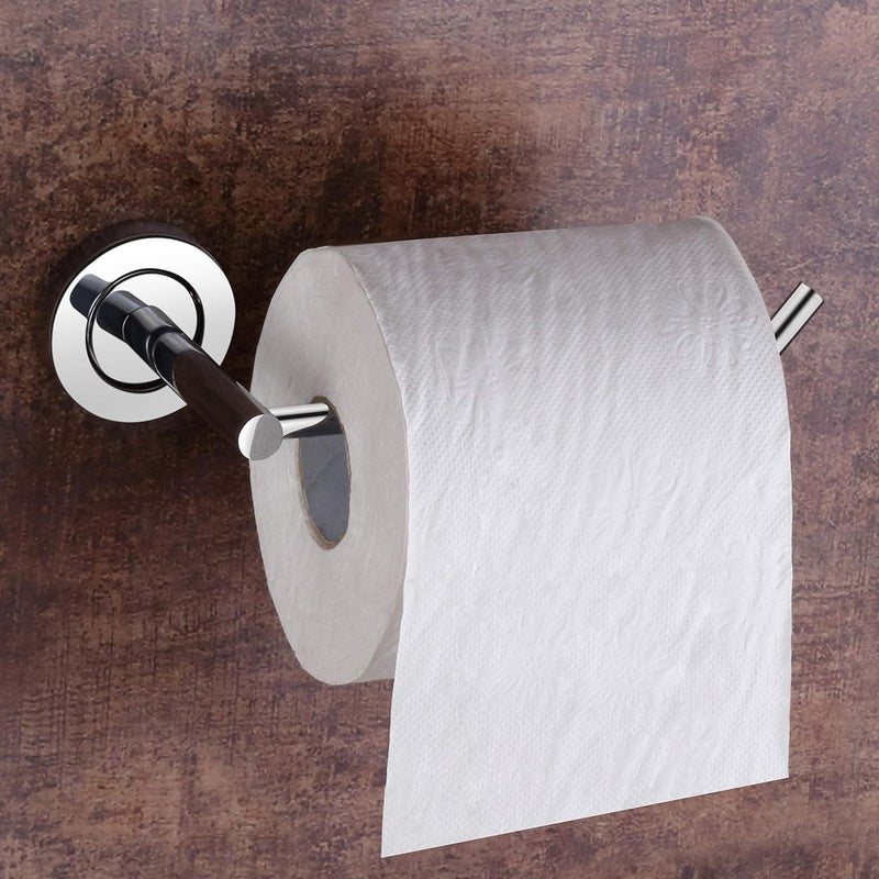 SVDK Stainless Steel Toilet Paper Roll Holder | Wall Mount Tissue Paper Holder in Bathroom, Kitchen, Bathroom Accessories (Chrome) - Image 5