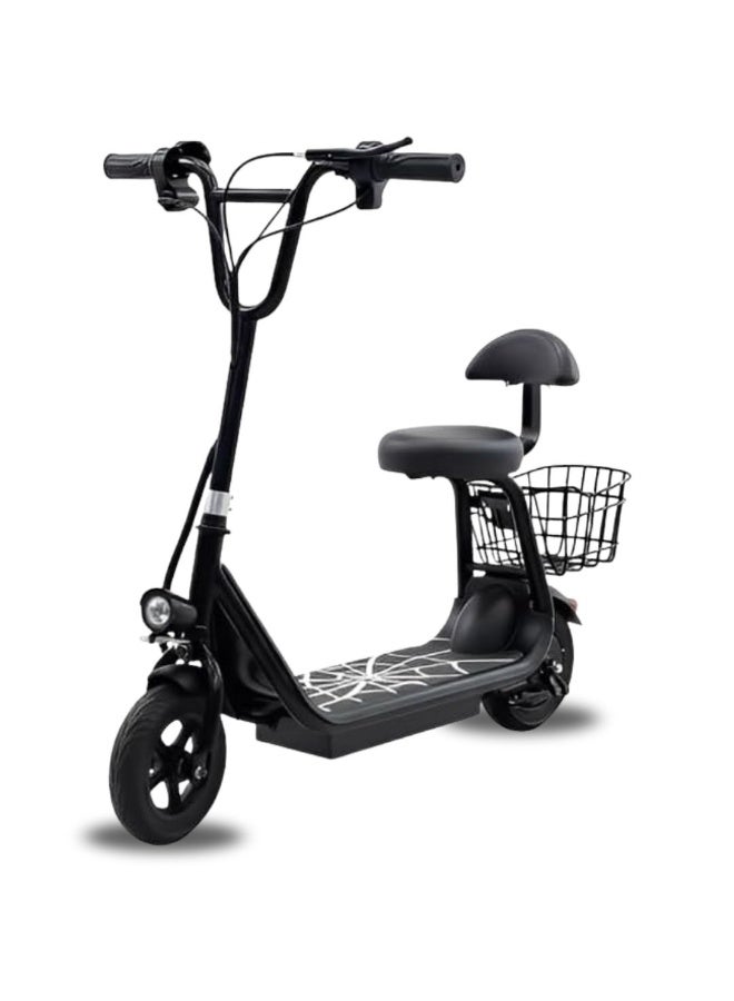 Safety-First Kids Electric Scooter - 250W Seated Matte Black Edition - Image 1
