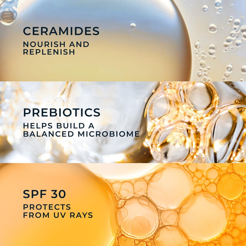 RoC Barrier Renew Day Cream with SPF 30, Moisturizer with Ceramides & Prebiotics to Protect Skin Barrier, (2.5 oz) with Retinol Eye Cream Packette - Image 4