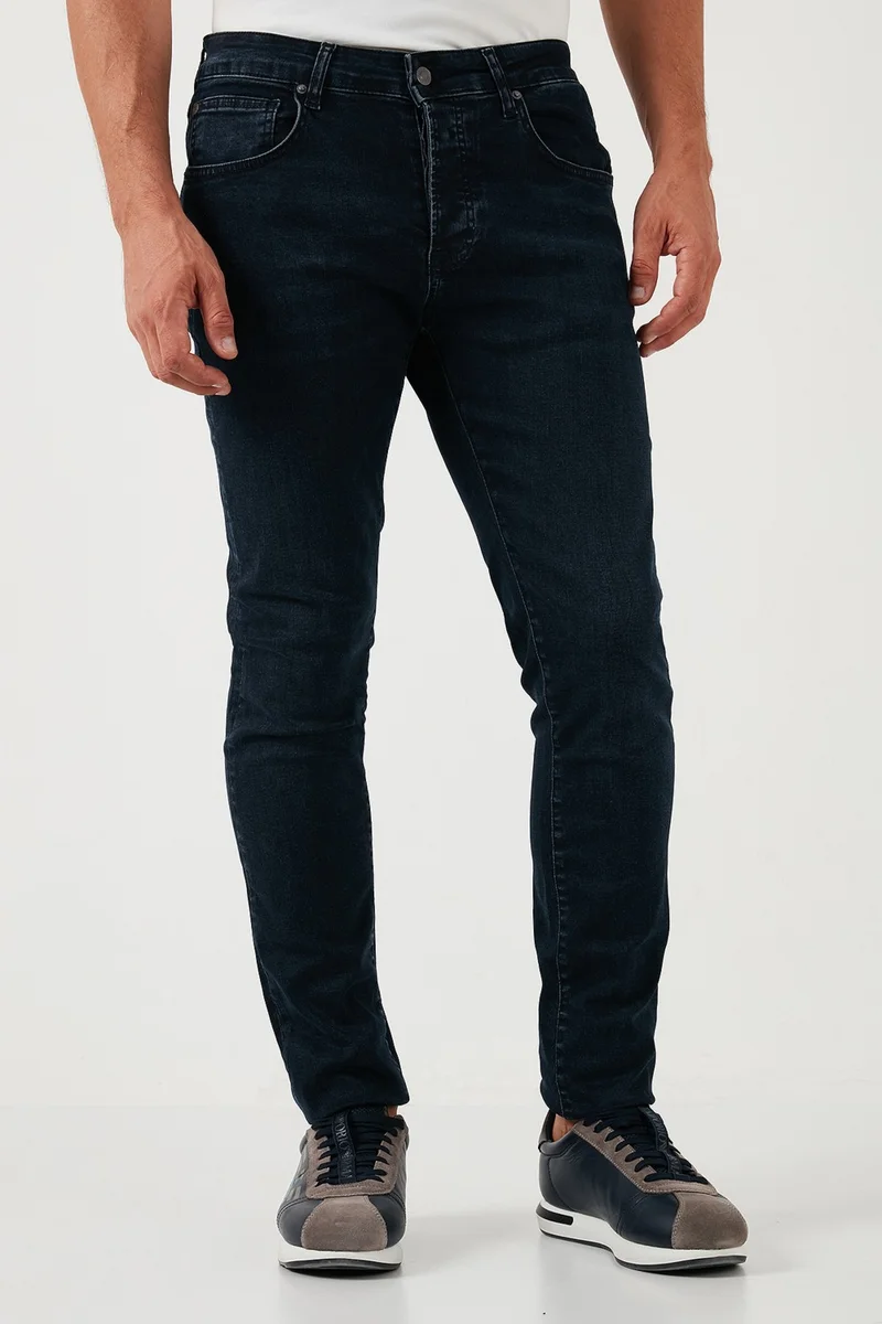 بوراتي Cotton Normal Waist Slim Fit Skinny Leg Jeans Men's Jeans 1120S03NAPOLI