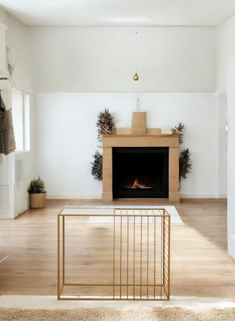 فن بيتك "طاولة مدخل ذهبية مبرومة بمرايا: أناقة عصرية وإشراقة لا مثيل لها" - Image 2