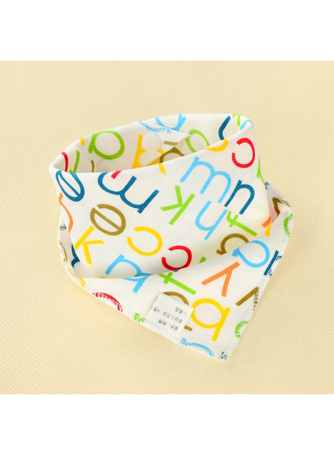 Baby's Towel Baby's Pure Cotton Triangle Towel Double Layer Cartoon Printed Baby's Triangle Towel Children's Bib
