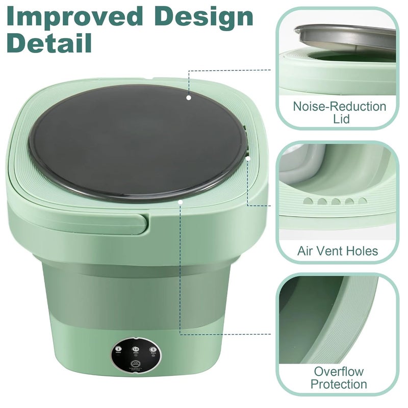 WEADFAX Welko SeMi AuToMaTiC FoLdInG 11L SmAlL MiNi WaShInG MaChInE WiTh DrYeR DeEp CLeAnInG FoR UnDeRwEaR WaShINg MaChInE ClOtHeS WaShEr Clean2  - Image 5