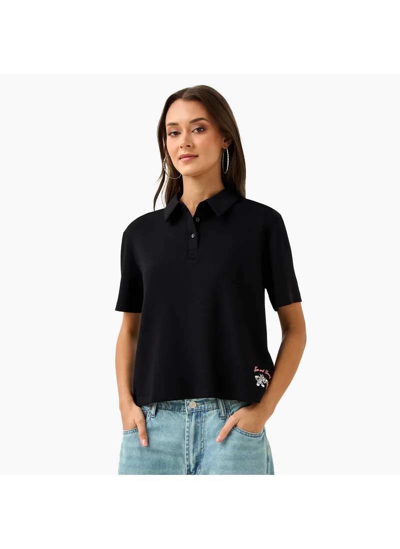 اس بي كاركترز Tom and Jerry Print Polo T-shirt