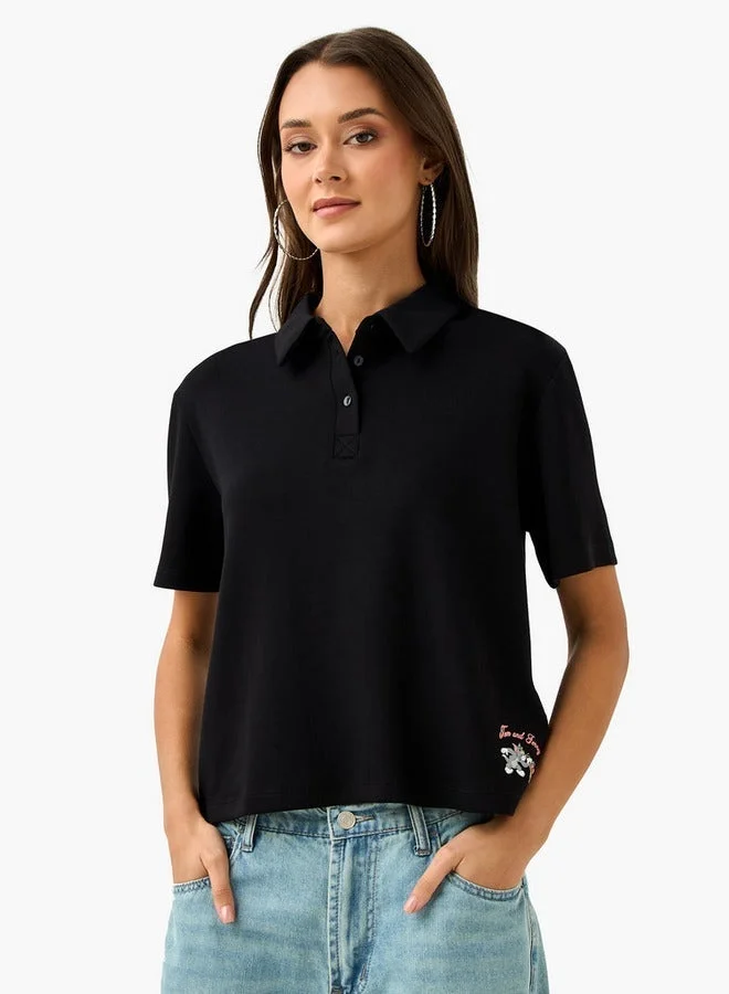 SP Characters Tom and Jerry Print Polo T-shirt